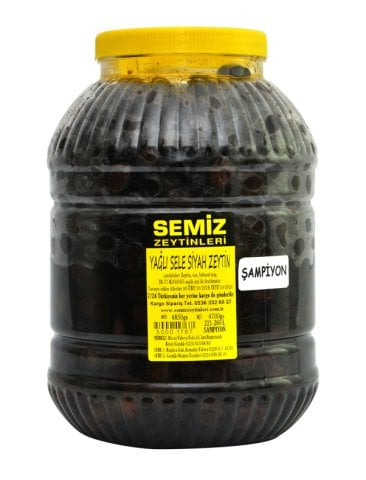Yağlı Sele Siyah Zeytin Şampiyon 4,70 KG e