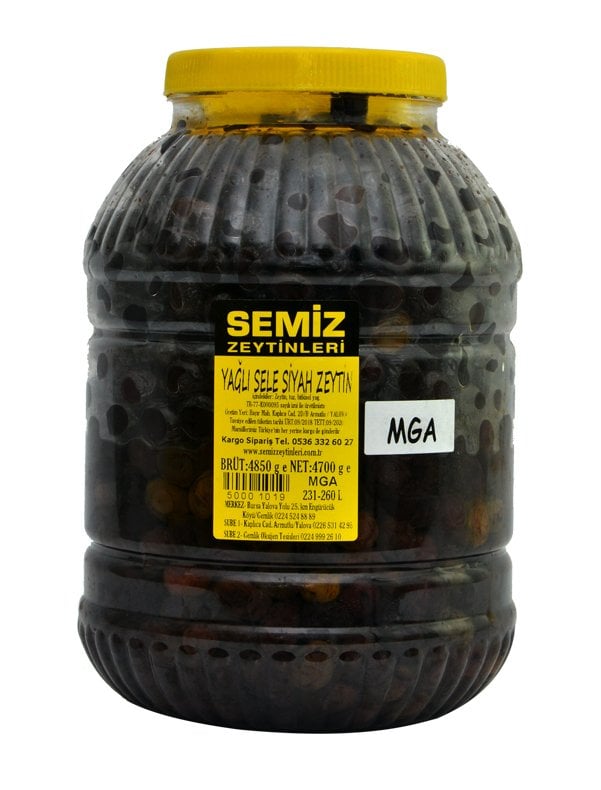 Yağlı Sele Siyah Zeytin MGA 4,70 KG e