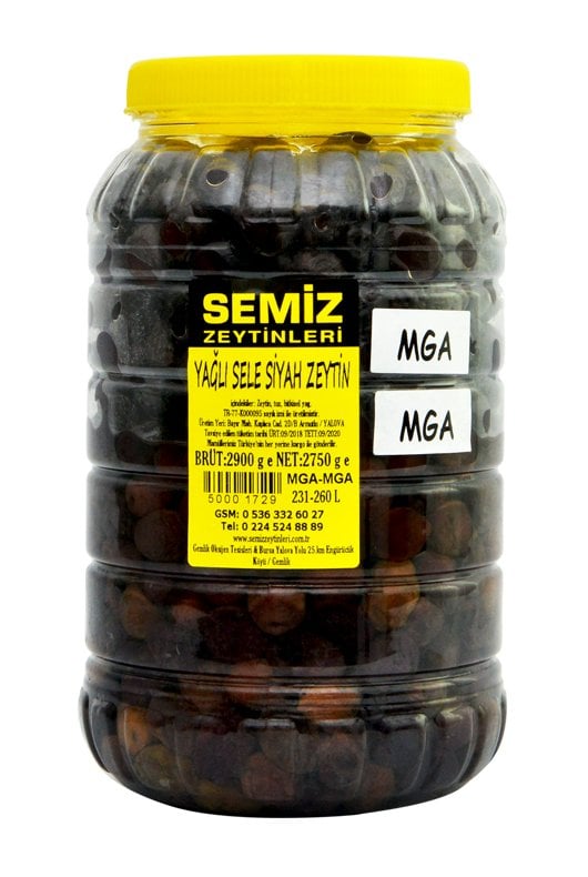 Yağlı Sele Siyah Zeytin MGA MGA 2,85 KG e