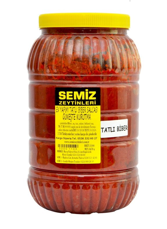 Ev Yapımı Güneşte Kurutma Tatlı Biber Salçası 3,5 KG e