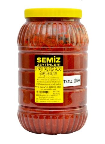 Ev Yapımı Güneşte Kurutma Tatlı Biber Salçası 3,5 KG e