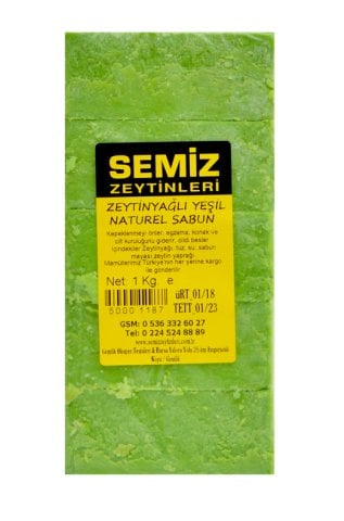 Zeytinyağlı Naturel Yeşil Sabun 1 KG e