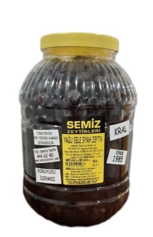 Yağlı Sele Siyah Zeytin KRAL 4,70 KG e